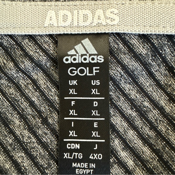 ADIDAS Men's XL Feeder Stripe Golf Polo Shirt Black Casual NWT $65 - Picture 10 of 10